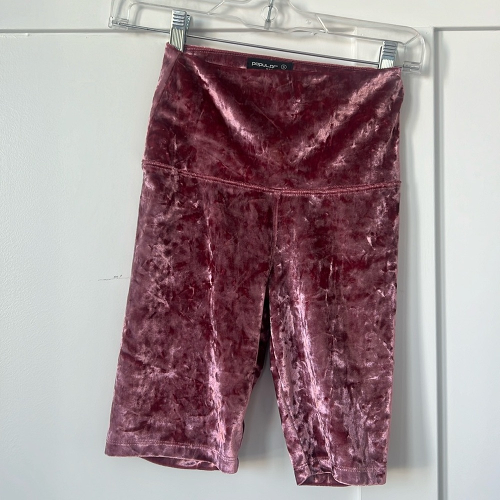 Velour bike shorts